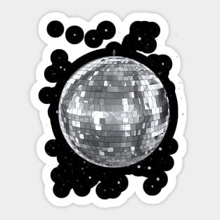 Disco Ball Silver Sticker